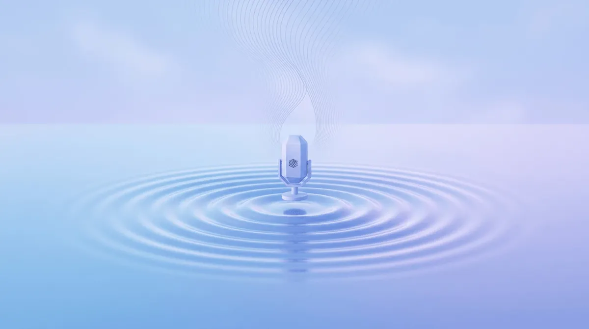 Un microfono che genera cerchi sull'acqua: il tutor a voce dei corsi PiirZ